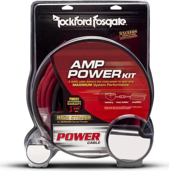 Alt view image 4 of 5 - Rockford Fosgate RFK8X 8-Gauge Amp Wiring Kit 8 GA