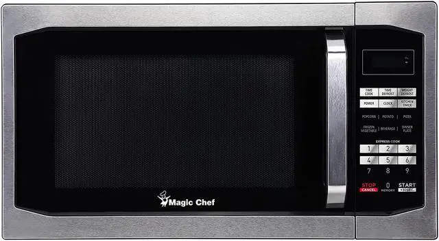 Alt view image 2 of 17 - Magic Chef MCM1611ST 1100 Watt 1.6 Cubic Feet Digital Microwave, Stainless Steel