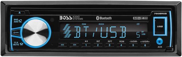 BOSS Audio Systems 750BRGB Car Stereo - Single Din, Bluetooth, CD DVD  Player, AM/FM Radio Receiver, Wireless Remote Control, USB, AUX Input,  Multi Color Illumination