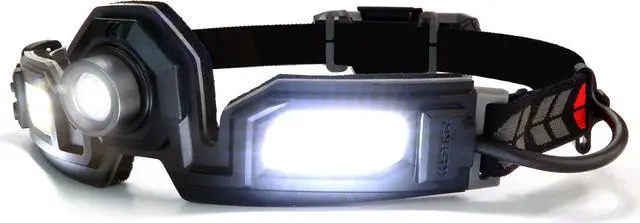 Main image of STKR Concepts FLEXIT Headlamp PRO 6.5- 650 Lumens LED Rechargeable Headlamp, Low Profile, Comfort fit Design with 240-degree Halo Lighting, Black, one Size fits All