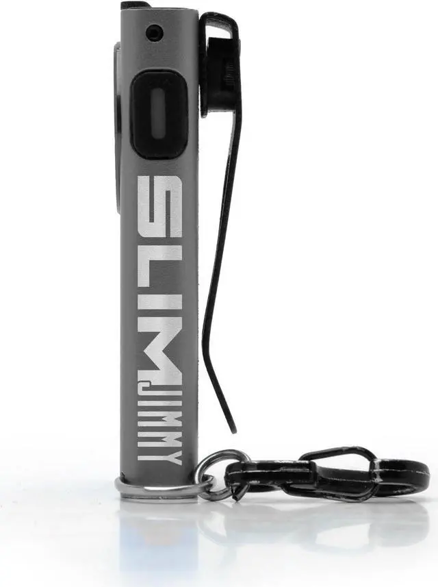 Alt view image 3 of 6 - SlimJimmy Ultra-Bright Keychain Light - 400 Lumen - Gray