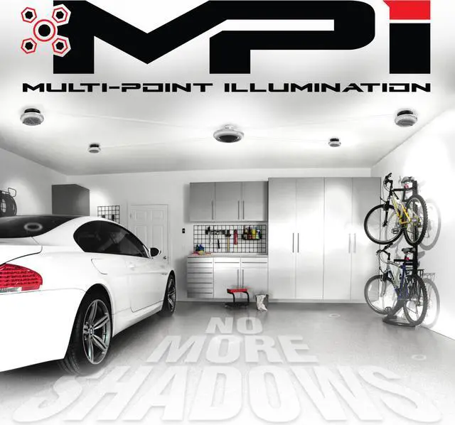 Alt view image 5 of 7 - STKR Concepts MPI - Multi-Point Illumination - 7500 Lumen Motion Activated Ceiling Light For Garage / Attic / Basement / Home