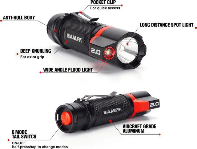 Alt view image 4 of 9 - STKR Concepts BAMFF 2.0- Dual LED Flashlight