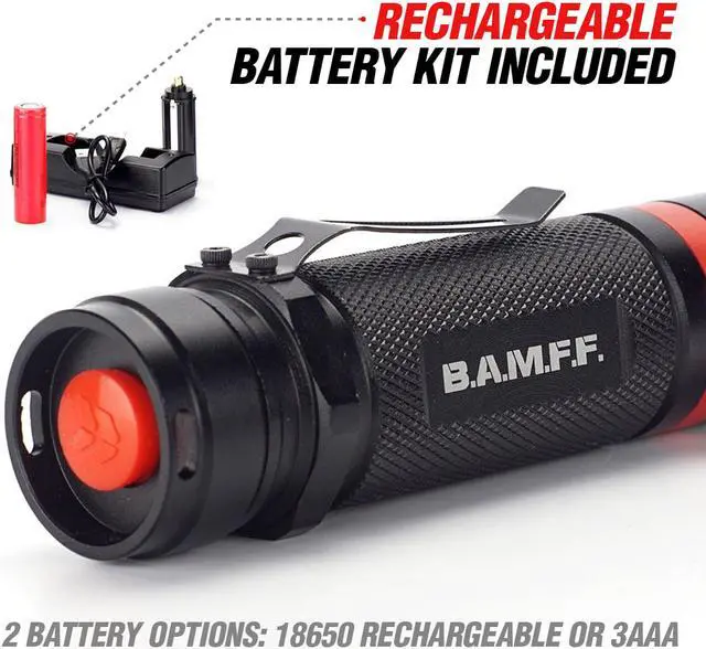 Alt view image 4 of 7 - STKR Concepts BAMFF 8.0 - 800 Lumen Dual CREE LED Tactical Flashlight