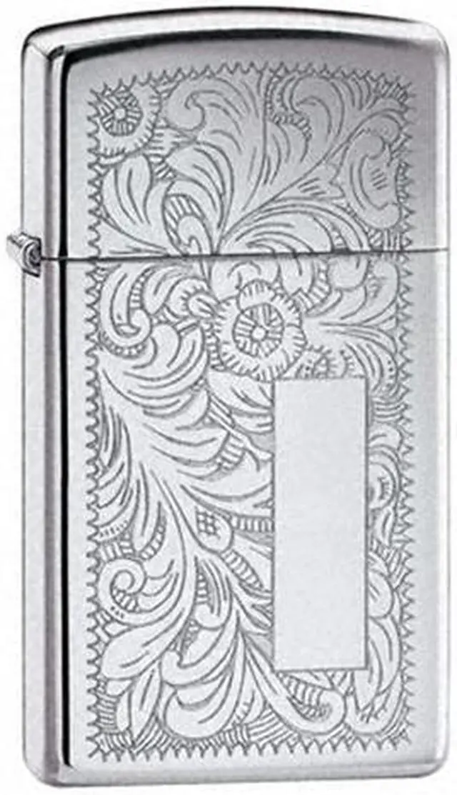 Alt view image 3 of 12 - Zippo 1652 Windproof Slim Venetian High Polish Chrome Lighter