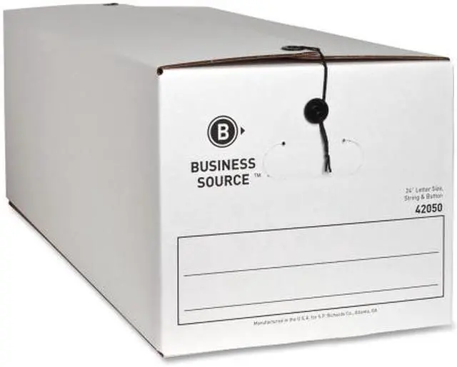 Alt view image 4 of 10 - Business Source Storage Boxes Letter 350 lbs. 12"x24"x10" 12/CT White 42050