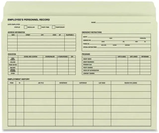 Alt view image 4 of 11 - Smead Employee Record File Folder 77000