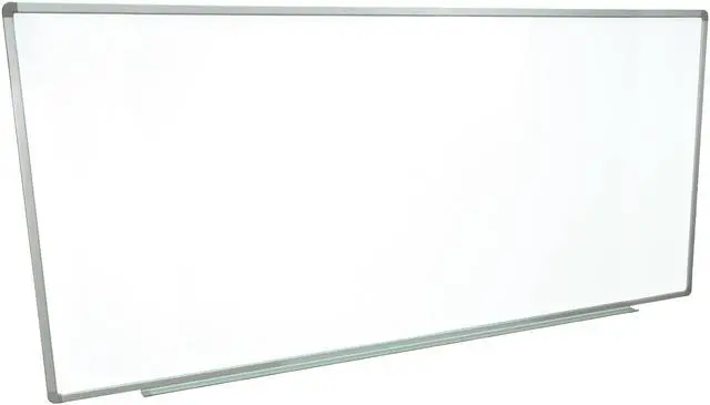 Alt view image 2 of 11 - Luxor Wall-Mounted Magnetic Whiteboard - 96" x 40" -White Surface, Silver Aluminum Frame  WB9640W