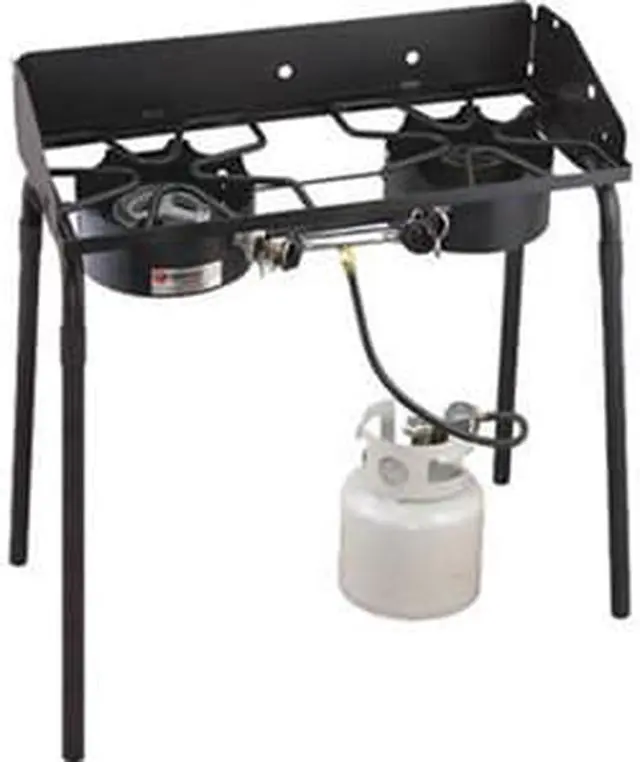 Alt view image 2 of 7 - Camp Chef Outdoorsman High/Low Combo 2 Burner Stove