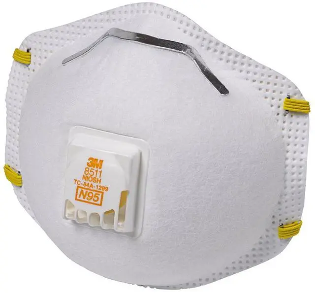 Alt view image 3 of 20 - 3M Paint Sanding Valved Respirator 8511PB1A