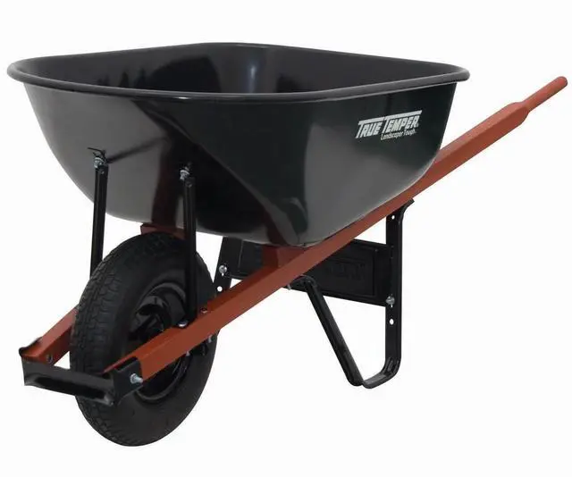 Main image of Ames Jackson EC6 6 Cu. Ft. Heavy Duty Steel Wheelbarrow, Black