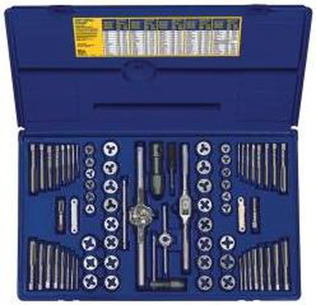 Main image of Hanson 26376 76-Piece SAE / Metric Tap and Die Super Set