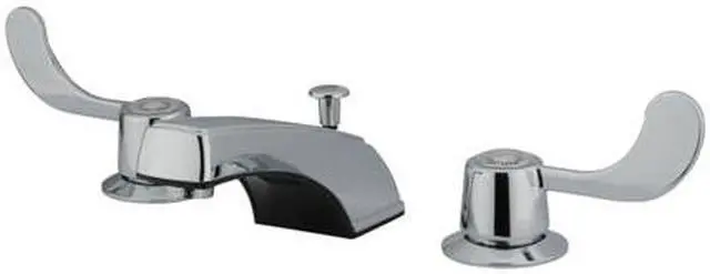Alt view image 2 of 7 - Kingston Brass KB931B Vista Widespread Bathroom Faucet with Brass Pop-Up Drain A, Polished Chrome