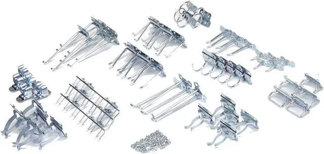 Main image of Lock Hook Kit,Square,Silver,3/8In Hole LOCHOOK LH2-KIT