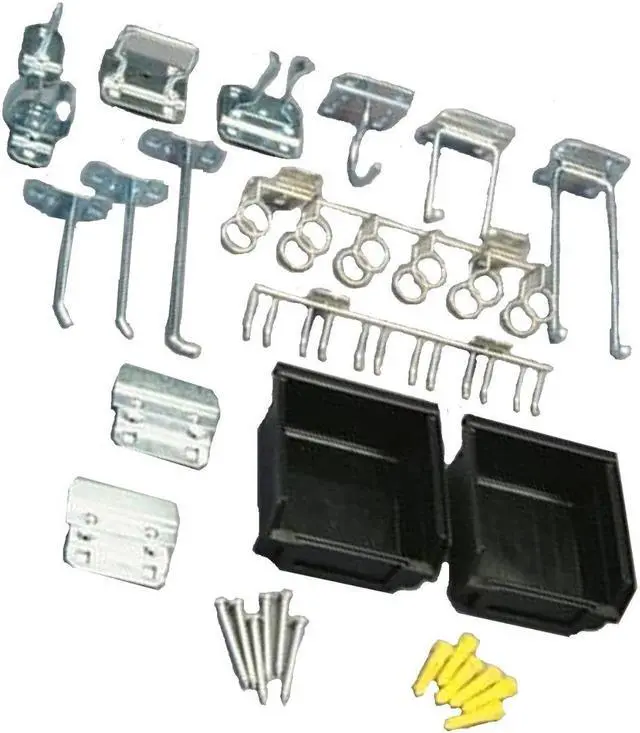 Main image of Triton Products LH3-KIT Zinc Plated Steel Hook and Bin Assortment for LocBoard