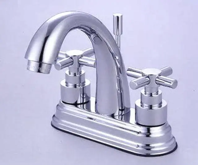 Main image of Kingston Brass KS8611EX Elinvar Two Handle 4" Centerset Lavatory Faucet with Bra