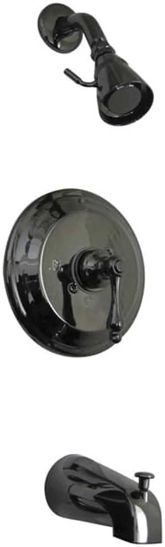 Main image of Kingston Brass NB3630AL Water Onyx Pressure Balanced Tub & Shower Faucet with Me