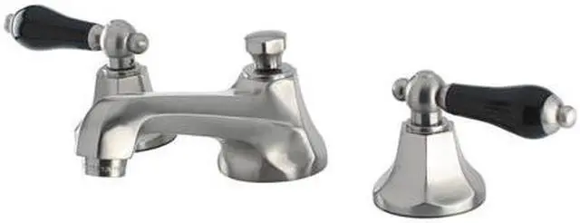 Main image of Kingston Brass KS4468PKL Metropolitan Onyx Widespread Lavatory Faucet With Black