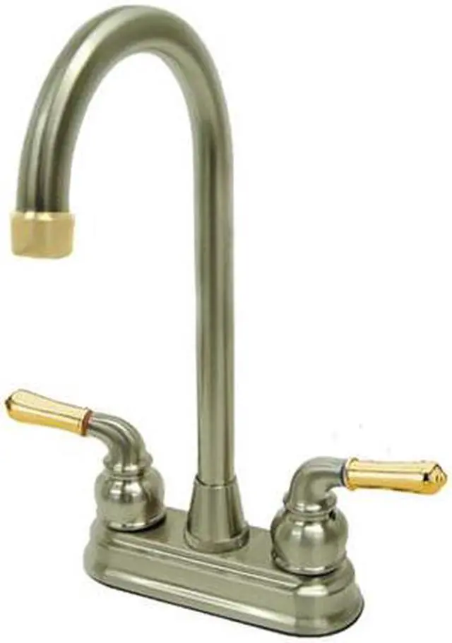 Main image of Kingston Brass KB499 Two Handle 4" Centerset High-Arch Bar Faucet