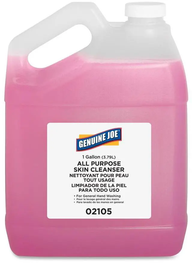 Alt view image 2 of 3 - Genuine Joe 02105Liquid Hand Soap with Skin Conditioner, 1 gal (3.8 L) - Pink - 1 Each