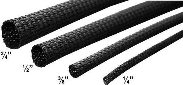 Alt view image 2 of 5 - NEW XSCORPION ET141BK EXPANDABLE BRAIDED SLEEVE 1/4" DIA 100' SPOOL