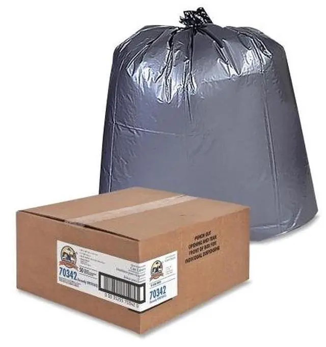 Alt view image 2 of 12 - Genuine Joe Trash Can Liner 40-45Gal 1.55mil 39"x46" 50/PK SR 70342