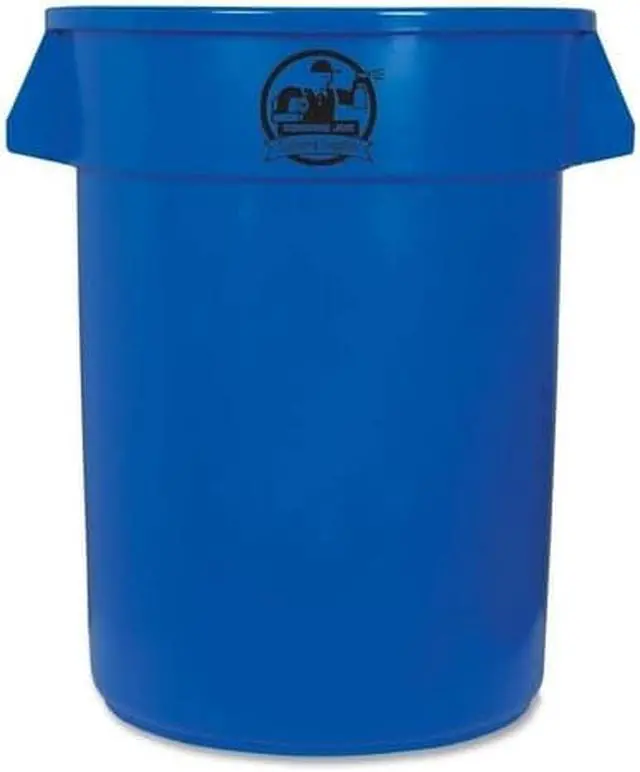 Alt view image 3 of 10 - Genuine Joe Trash Containers Heavy-duty 32 Gallon Blue 60464