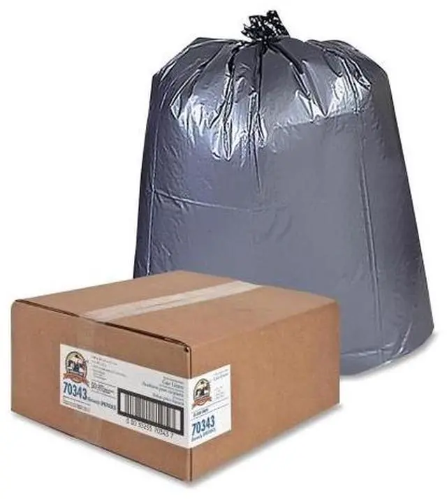 Main image of Genuine Joe Trash Can Liner 55Gal 1.55mil 39"x56" 50/PK SR 70343