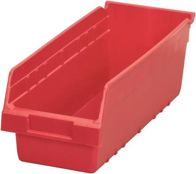 Main image of AKRO-MILS 30098RED Red Shelf Bin, 17-7/8"L x 6-5/8"W x 6"H