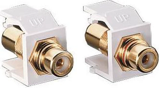 Alt view image 2 of 8 - Snap In RCA Jack Almond w Yellow
