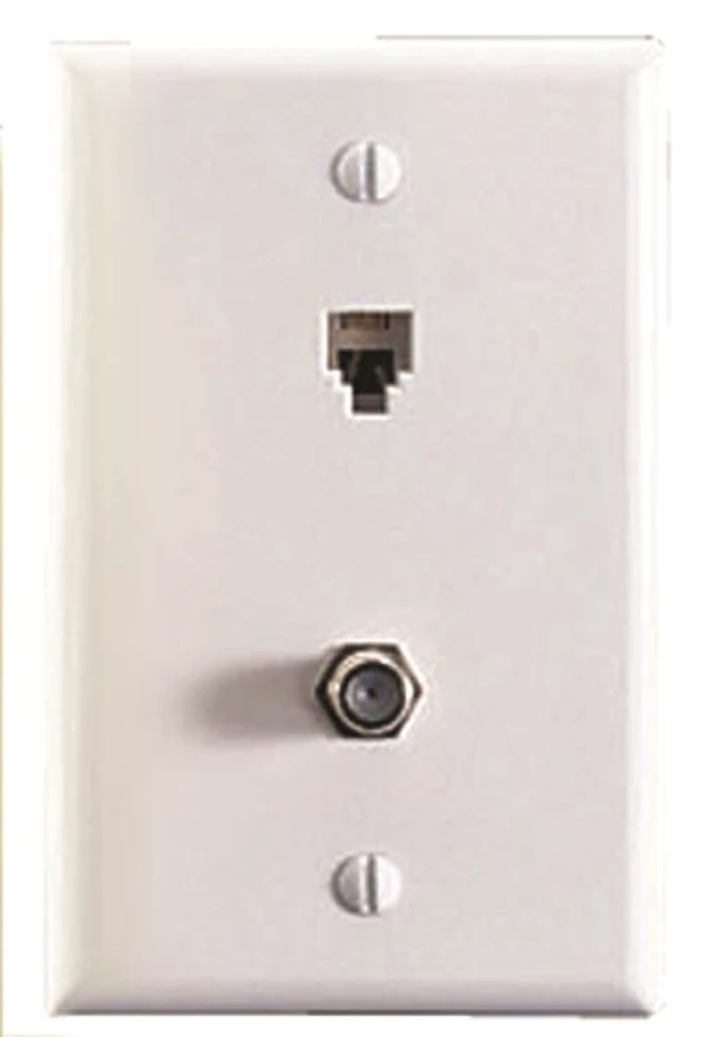 Alt view image 3 of 9 - 4 Pair With F Connector Standard Plate Almond