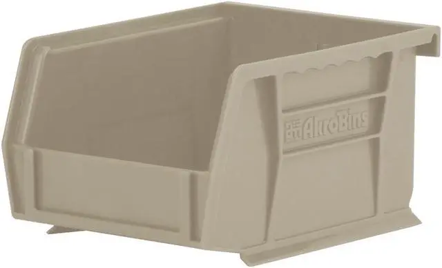 Alt view image 2 of 3 - AKRO-MILS 30210STONE Hang & Stack Storage Bin, Plastic, Stone, 3 in H, 4 1/8 in