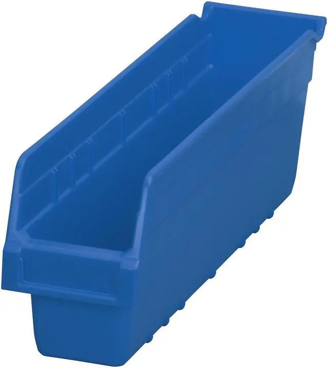 Main image of AKRO-MILS 30048BLUE Blue Shelf Bin, 17-7/8"L x 4-1/8"W x 6"H