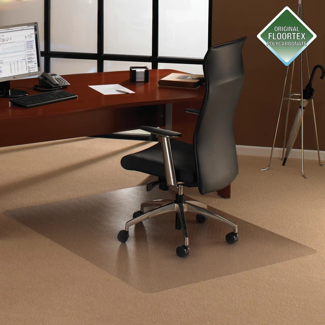 Main image of Ultimat® Polycarbonate Rectangular Chair Mat for Carpets up to 1/2" - 30" x 47" FC11197523ER