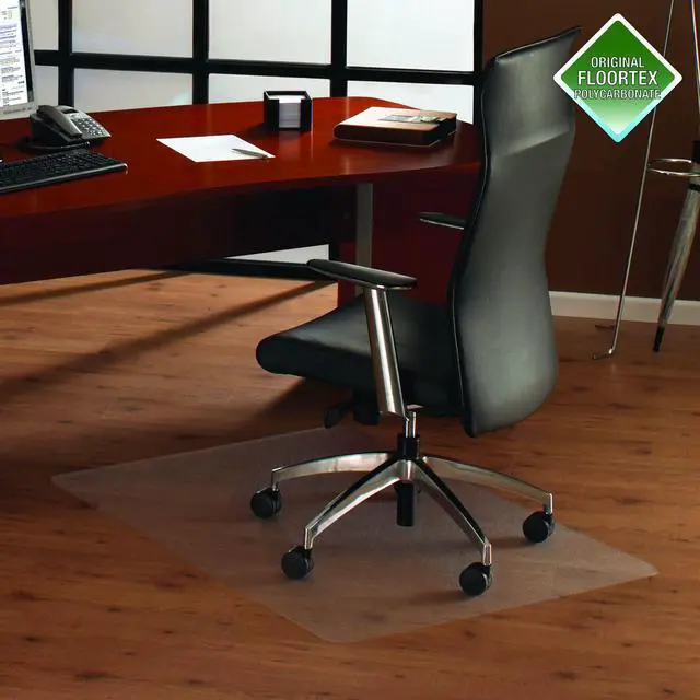Alt view image 4 of 20 - Floortex Cleartex Ultimat Polycarbonate Chair Mat for Hard Floors 48 x 53 Clear