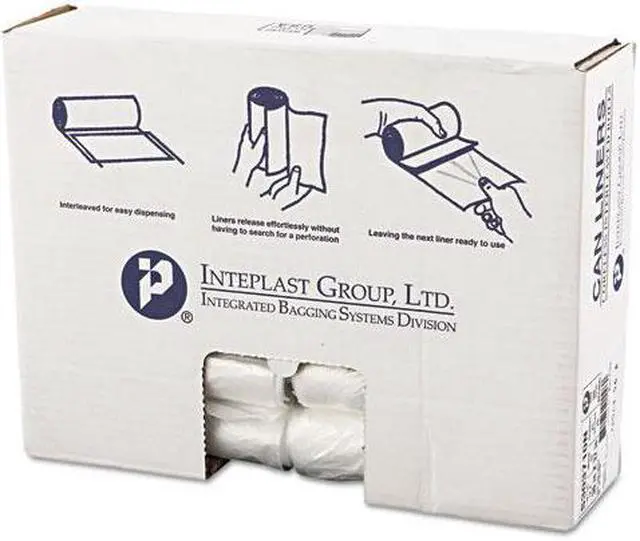 Main image of Inteplast Group High-Density Can Liner 30 x 37 30gal 10mic Clear 25/Roll 20