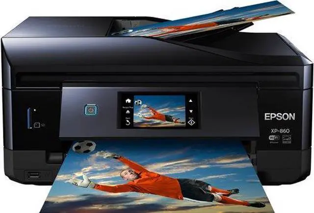 Alt view image 6 of 12 - Epson Expression Photo XP-860 (C11CD95201) Up to 9.5 ppm 5760 x 1440 dpi USB/Ethernet/Wireless Duplex All-in-One Inkjet Printer