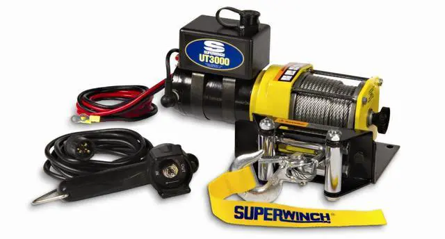 Main image of Superwinch 1331200 UT3000 12-Volt DC Utility Winch with 4-Way Roller Fairlead Fr