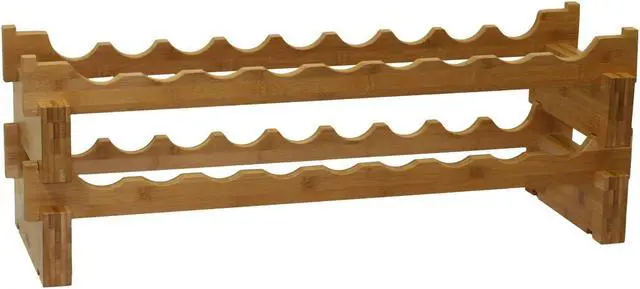 Main image of Oceanstar WR1361 18-Bottle Stackable Bamboo Wine Rack