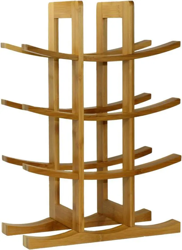 Alt view image 2 of 10 - Oceanstar 12-Bottle Natural Bambbo Wine Rack WR1149