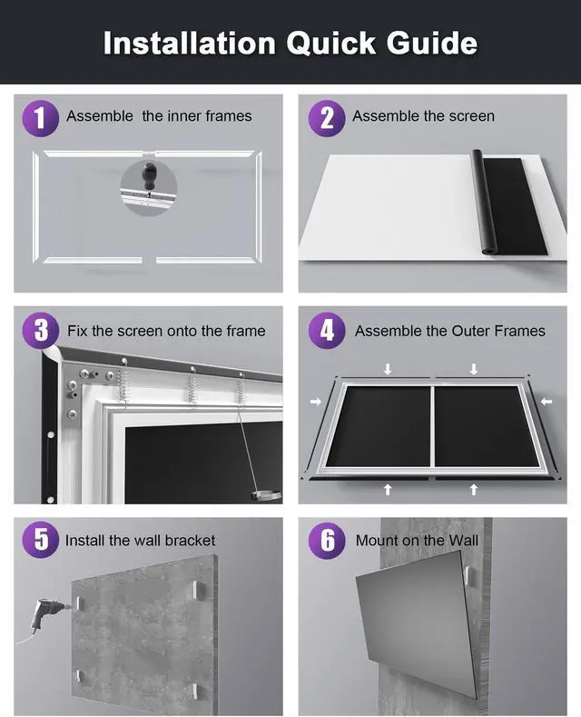 Alt view image 4 of 14 - AWOL Vision Ambient Light Rejecting Projector Screen for Ultra Short Throw
