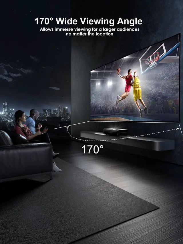 Alt view image 4 of 8 - AWOL Vision 120 inch 16:9 Fixed Frame Projector Screen, 4K / 8K UHD, Matte White
