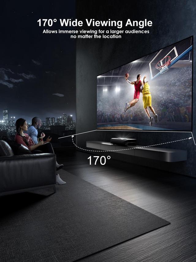 Alt view image 4 of 8 - AWOL Vision 100 inch 16:9 Fixed Frame Projector Screen, 4K / 8K UHD, Matte White