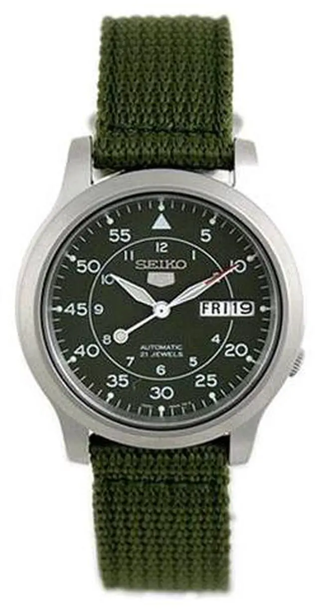 Alt view image 2 of 6 - Men’s Seiko 5 Automatic Fabric Watch  - Green