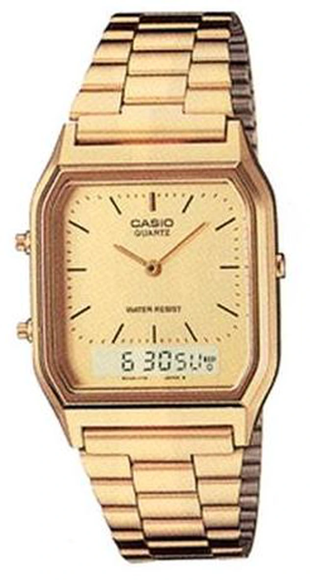 Alt view image 2 of 4 - Casio AQ230GA-9D Gold Digital Analog Mens Watch