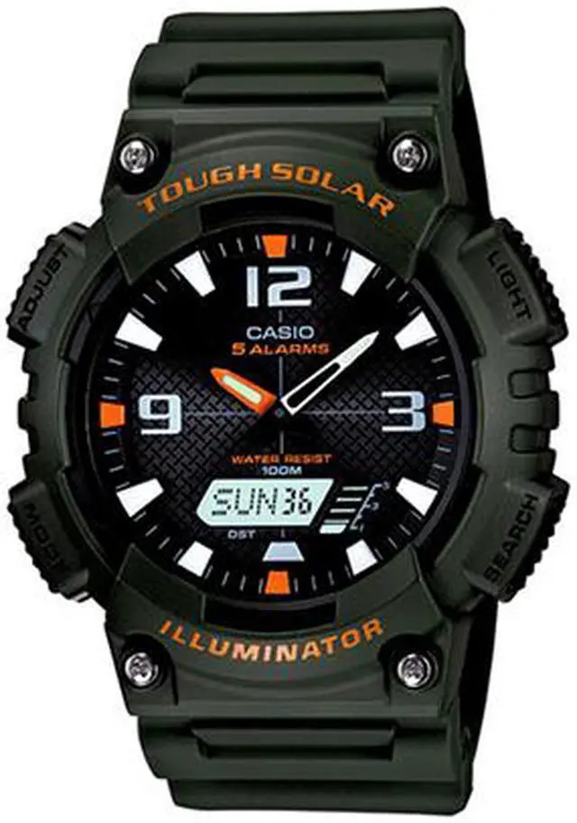 Alt view image 2 of 20 - CASIO AQS810W-3AV Ana Digi Solar Watch