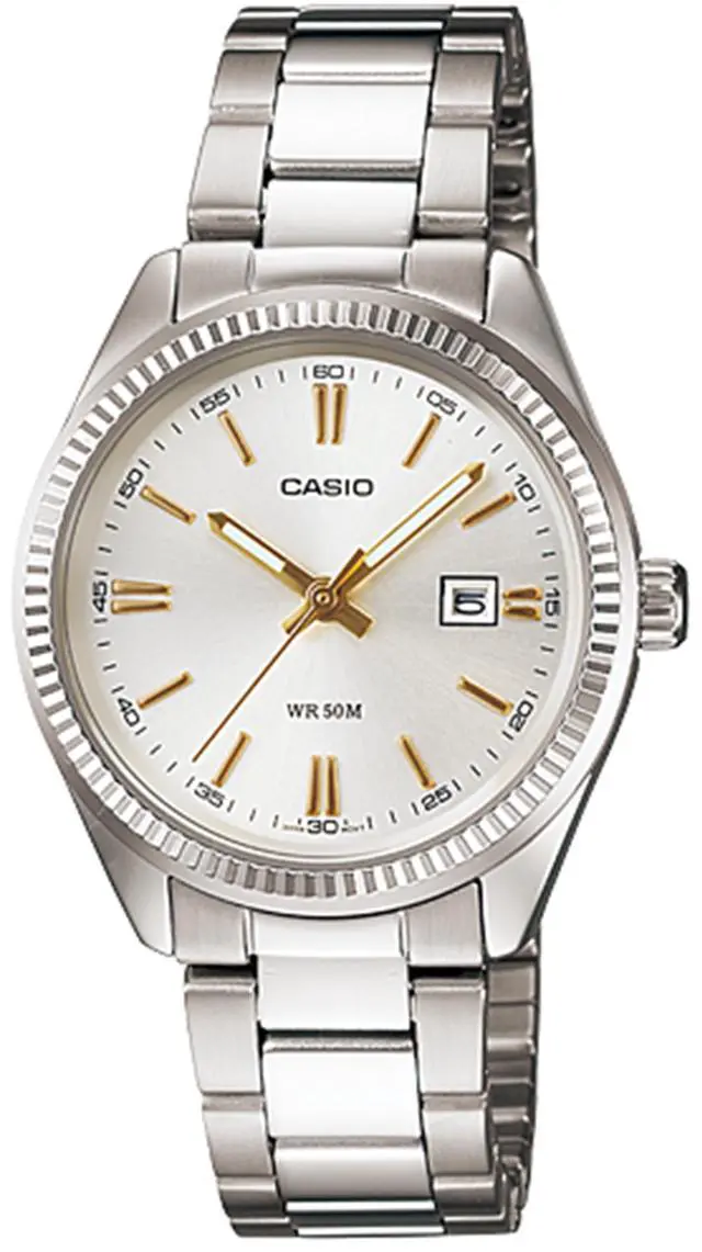 Main image of Casio Women's LTP1302D-7A2V Silver Stainless-Steel Quartz Watch with Silver Dial