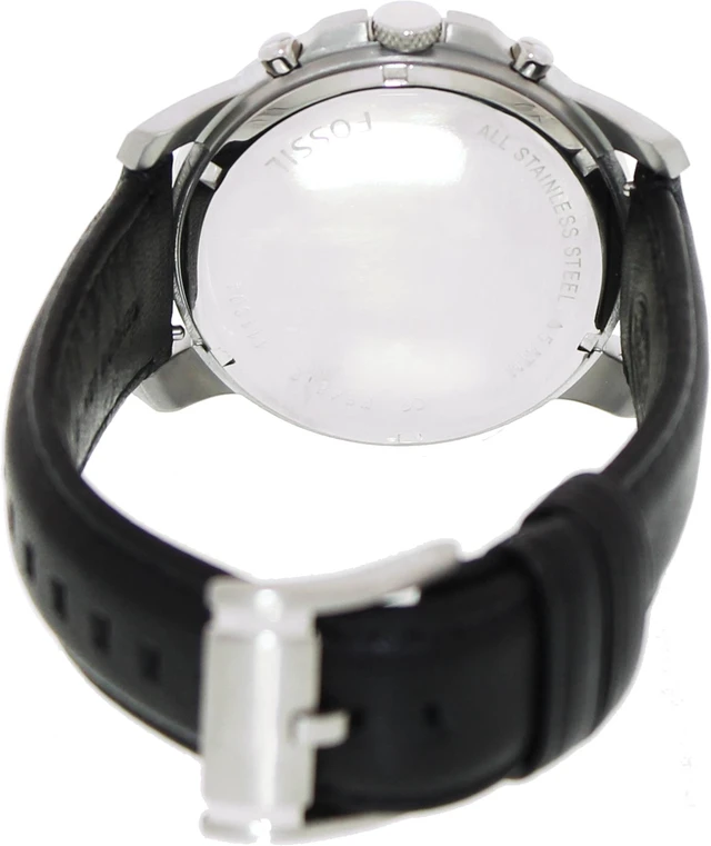Alt view image 3 of 18 - Fossil Grant Black Dial Black Leather Mens Watch FS4812