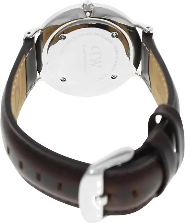 Alt view image 3 of 9 - Daniel Wellington 0611DW Men's Bristol Brown Leather Quartz Watch with Silver Dial