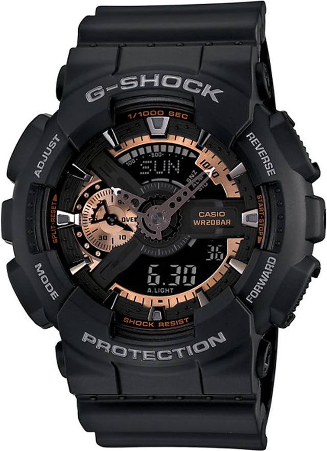 Alt view image 4 of 18 - Casio G Shock Black / Rose Dial Men's Watch - GA110RG-1A